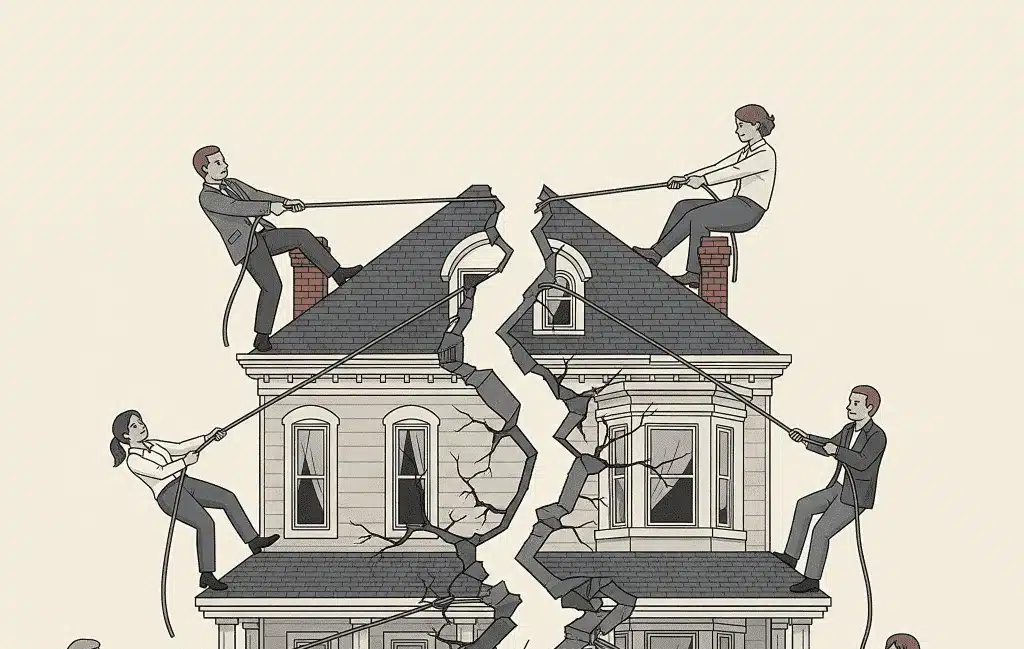 Solución legal para deshacer un proindiviso de herencia entre hermanos: acuerdo de extinción de condominio y venta de parte indivisa ante notario.